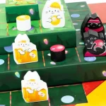 Hupp a pelyhes társasjáték pályadarabjai – színes elemek és útvonalak külön-külön