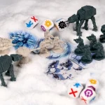 Star Wars A Hoth ostroma társasjáték figurák játékmenet közben