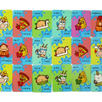 Cica Pizza Taco Gida Sajt Vízálló társasjáték kártyák