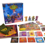 Kölyök kalandok társasjáték doboz tartalma